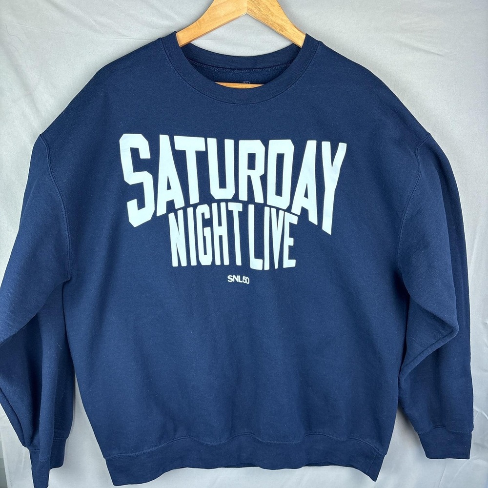 Saturday Night Live 50th Anniversary Sweatshirt Mens XL Navy Blue Crewneck SNL